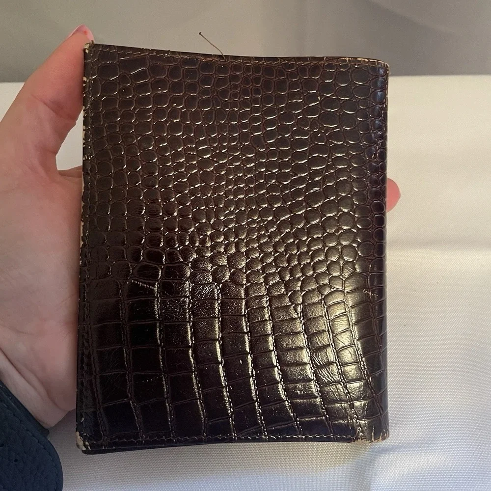 Vintage Lord Buxton Saddle Cowhide Bifold Leather Unisex Card Case Wallet USA